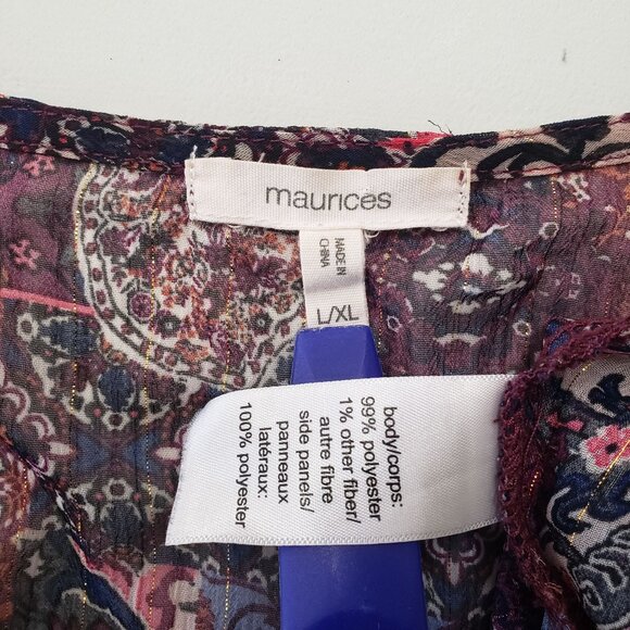 Maurices Womens Sheer Lightweight Kimono Cardigan Boho Romantic Artsy Casual - Picture 6 of 7